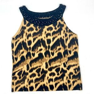 Jones New York Leopard Print Sleeveless top